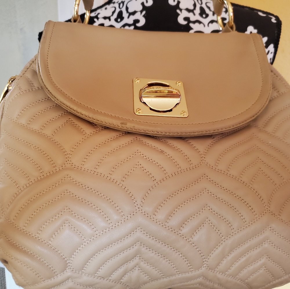 Adrienne Vittadini Tan Sling Hobo Bag